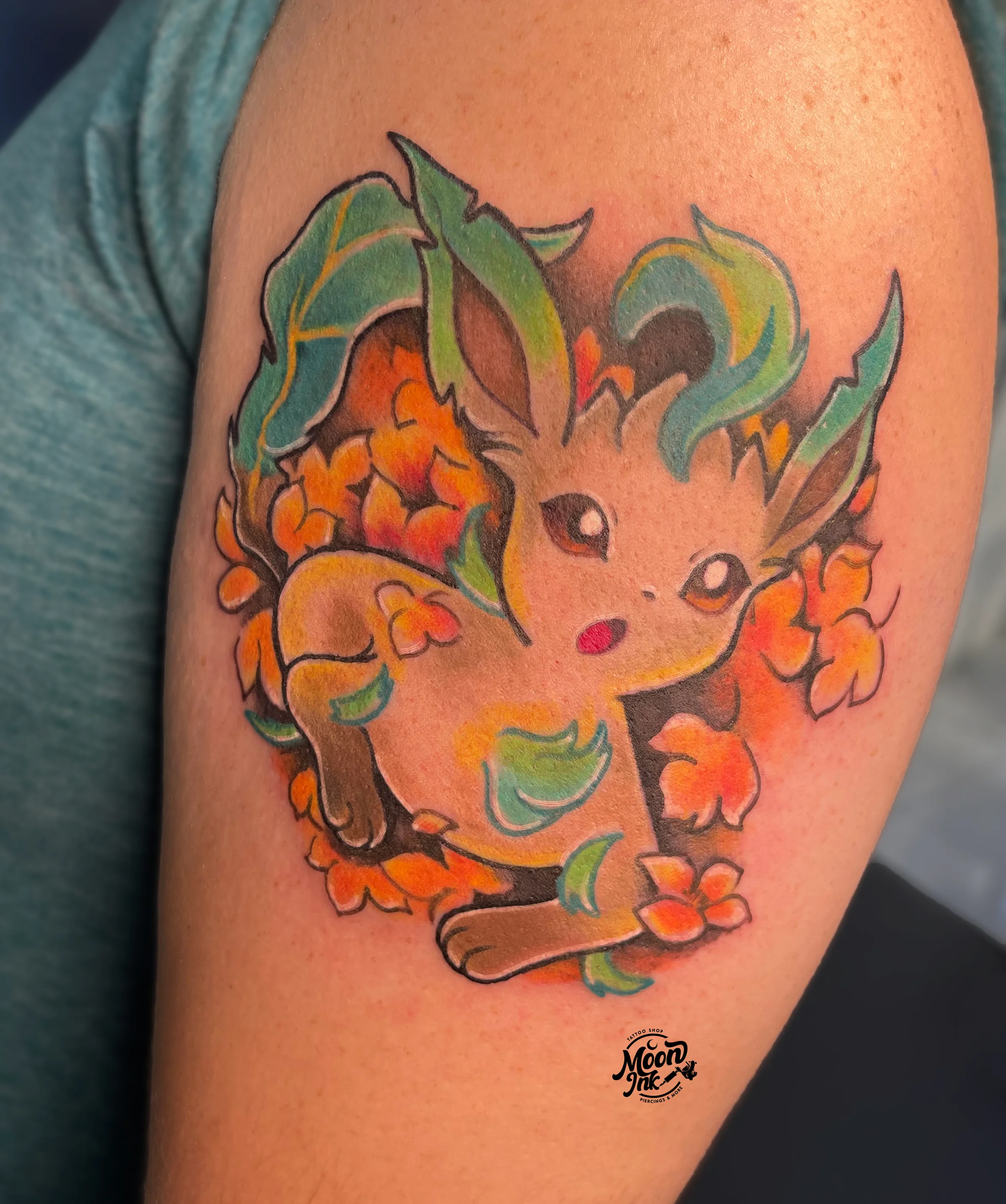 Tatuaje Leafeon a color